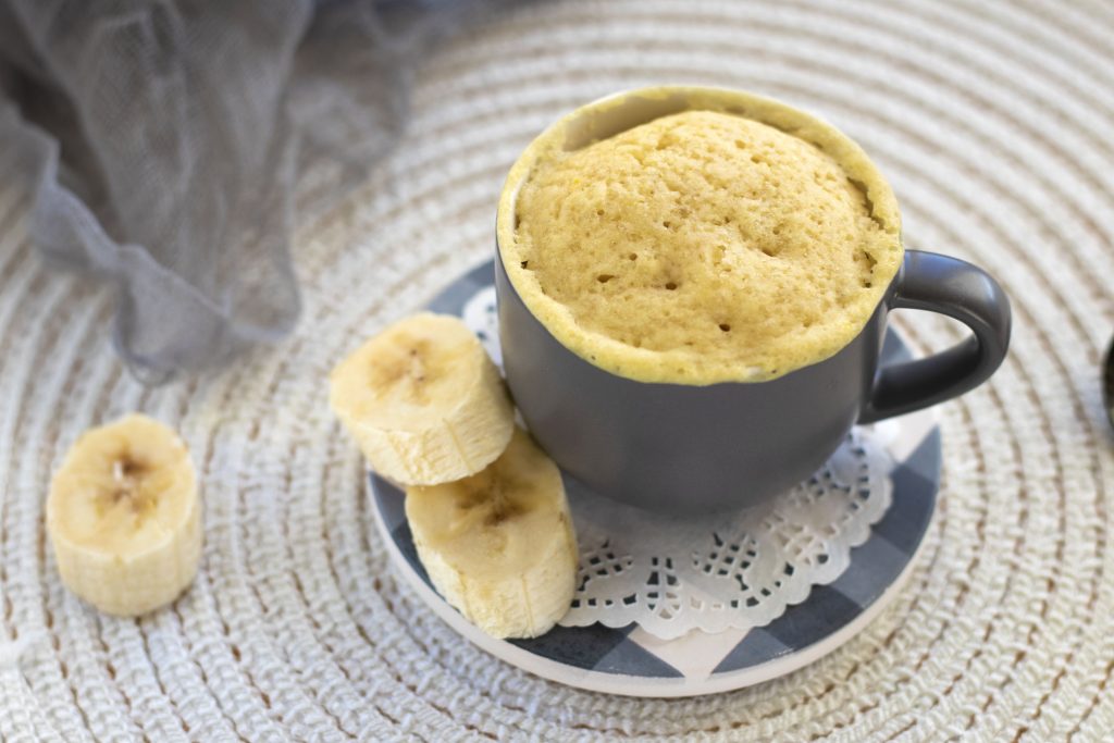 Mugcake de huevo y plátano