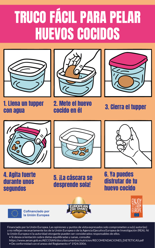 como pelar huevos cocidos